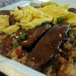 Picture of the best loco moco on Maui at 808 Grindz Cafe in Kihei